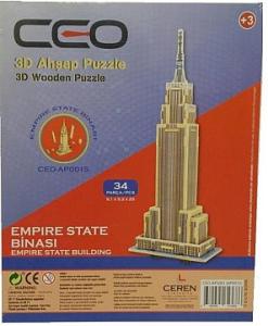 3D AHŞAP PUZZLE Empire State Binası
