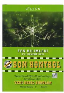 BİLFEN 8.Sınıf FEN BİLİMLERİ 8 li DENEME SETİ SON KONTROL