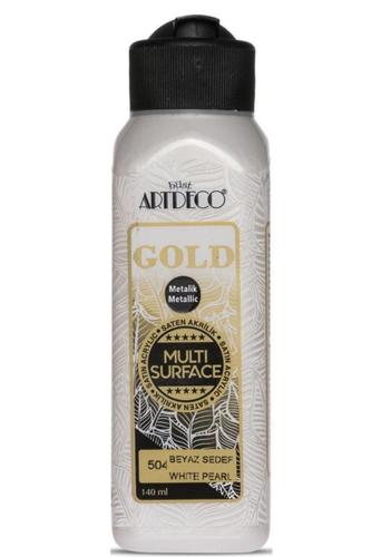 ARTDECO GOLD MULTİ SURFACE AKRİLİK BOYA 140ml.- Metalik Sedef