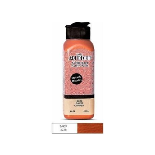 ARTDECO METALİK AKRİLİK BOYA 140ml.- Bakır