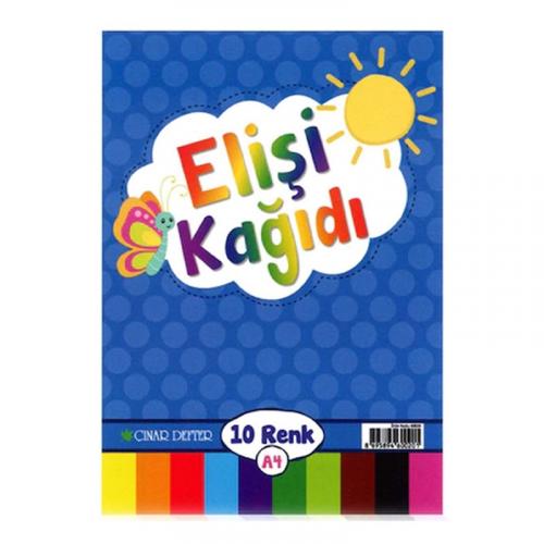 ÇINAR A4 ELİŞİ KAĞIDI 10 lu KARIŞIK RENK