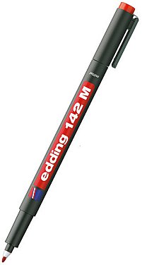 EDDING 142/M ASETAT KALEMİ Kırmızı
