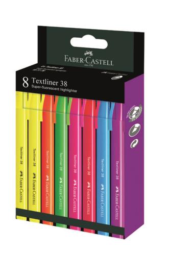 FABER CASTELL FOSFORLU KALEM 38 NEON 8 li SET