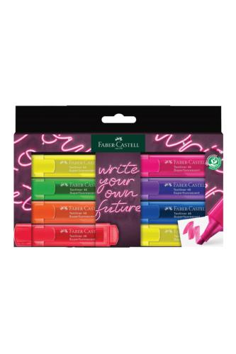 FABER CASTELL TEXLİNER 46 ŞEFAF G GenZ FOSFORLU KALEM 8 Lİ PAKET