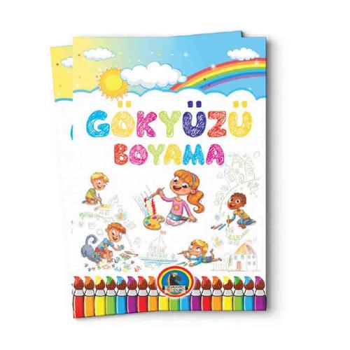 GÖKYÜZÜ ÖRNEKLİ RENKLİ 128 Sayfa BOYAMA KİTABI