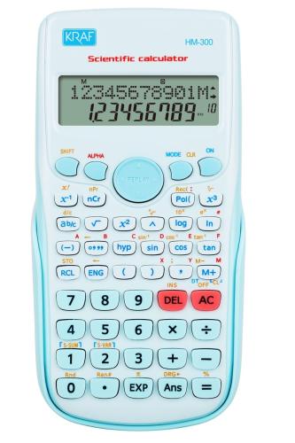 KRAF HM-300BL HESAP MAKİNESİ BİLİMSEL FONKSİYONLU MAVİ