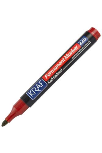 KRAF PERMANENT MARKÖR YUVARLAK UÇ 220 Kırmızı