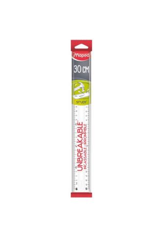 MAPED STUDY KIRILMAZ 30 cm ŞEFFAF CETVEL