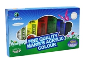 MARİES 81306B 6 lı 30ml.AKRİLİK BOYA