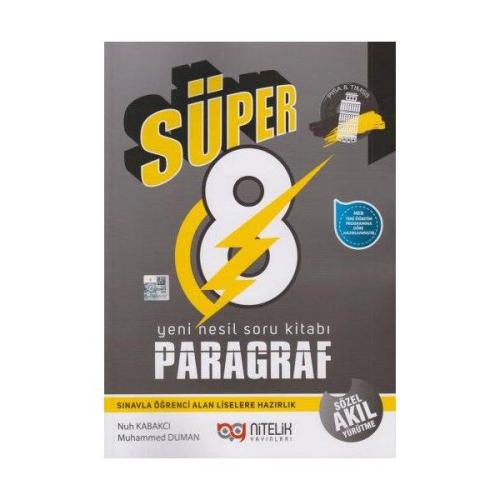 NİTELİK 8.Sınıf SÜPER YENİ NESİL PARAGRAF Soru Kitabı