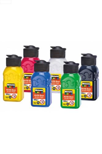 NOVA COLOR AKRİLİK BOYA 100 GR 6 RENK