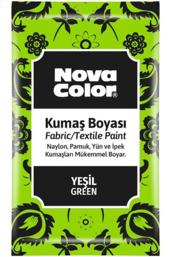 NOVA COLOR KUMAŞ BOYASI TOZ 12 gr Yeşil