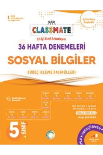 OKYANUS 5.Sınıf CLASSMATE SOSYAL BİLGİLER 36 Hafta DENEMELERİ