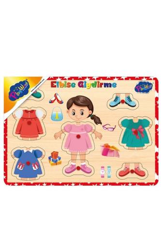 ONYIL PLAYWOOD AHŞAP TUTMALI ELBİSE GİYDİRME