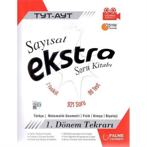 PALME TYT-AYT SAYISAL EKSTRA Soru Kitabı 1.Dönem Tekrarı