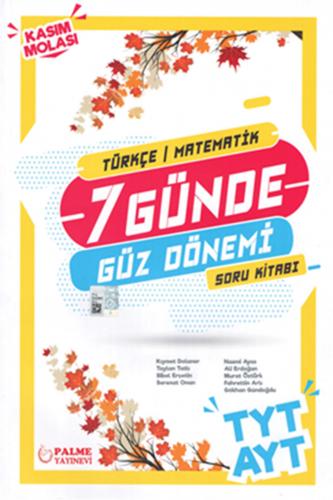 PALME TYT-AYT T-M 7 GÜNDE GÜZ DÖNEMİ SORU KİTABI