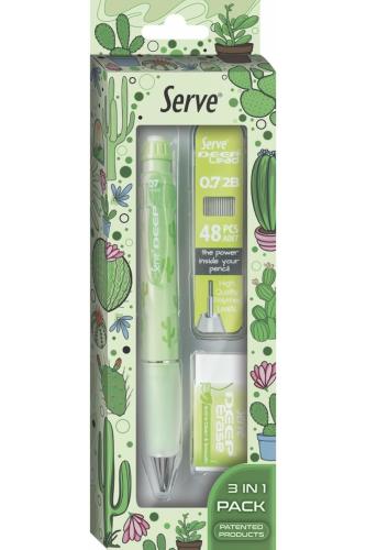 SERVE DEEP VERSATİL UÇLU KALEM 3 LÜ SET YEŞİL