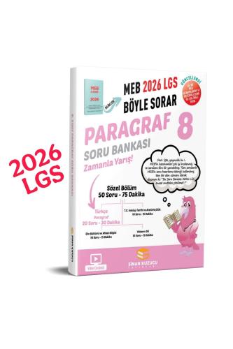 SİNAN KUZUCU 8.Sınıf PARAGRAF MEB BÖYLE SORAR SORU BANKASI - 2026