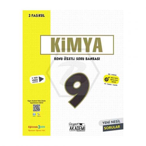 ÜÇGEN AKADEMİ 9.Sınıf KİMYA Konu Özetli Soru Bankası 3 Fasikül