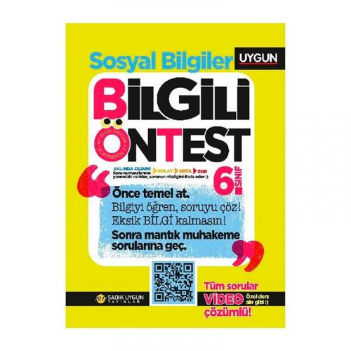 UYGUN 6.Sınıf SOSYAL BİLGİLER Mantıklı Bilgili Öntest
