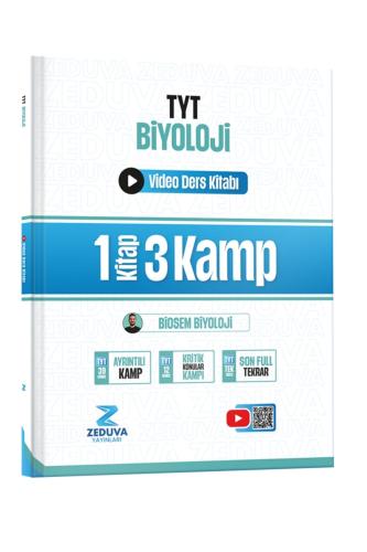 ZEDUVA BİOSEM TYT BİYOLOJİ 1KİTAP 3 KAMP VİDEO DERS KİTABI